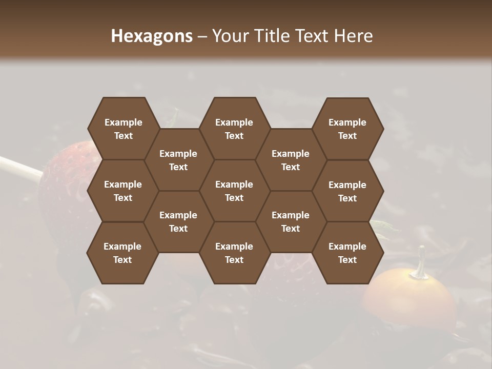 Still Life Chocolate Fondue Strawberries PowerPoint Template