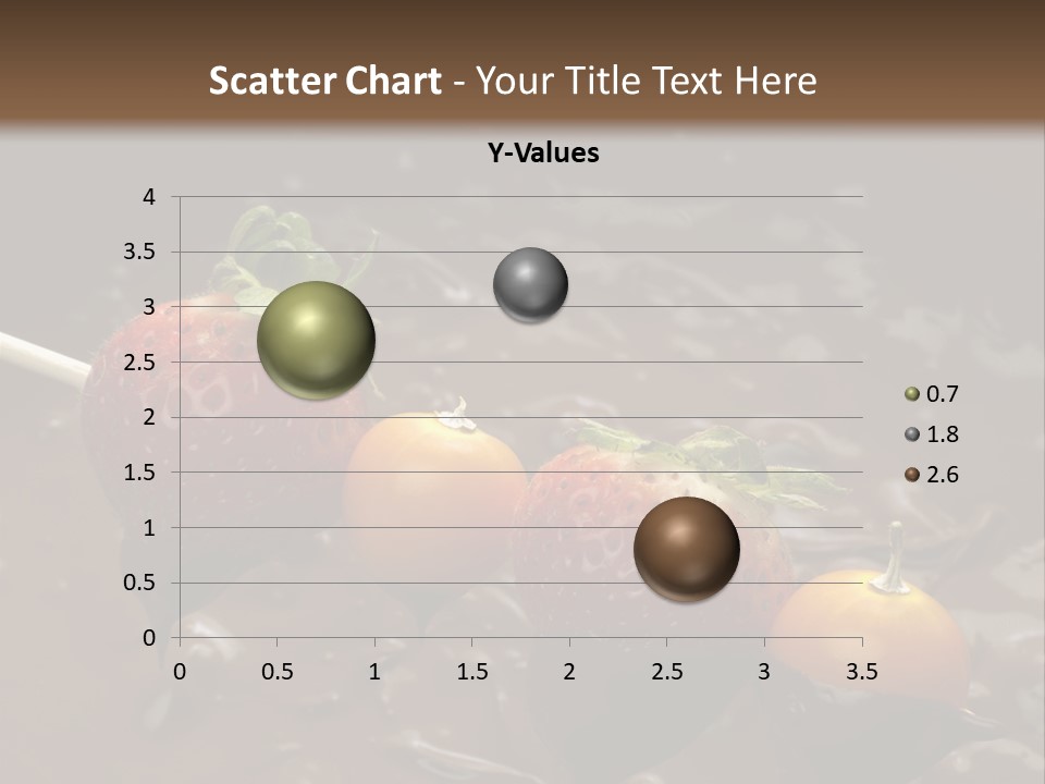 Still Life Chocolate Fondue Strawberries PowerPoint Template