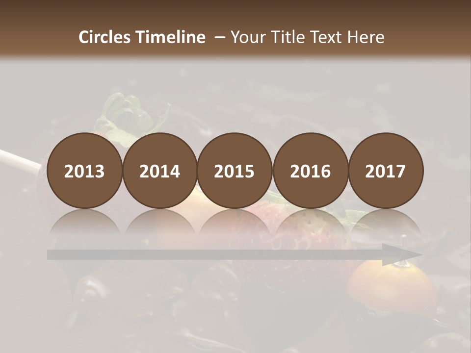 Still Life Chocolate Fondue Strawberries PowerPoint Template