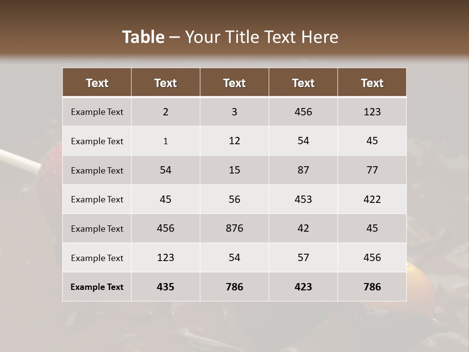 Still Life Chocolate Fondue Strawberries PowerPoint Template