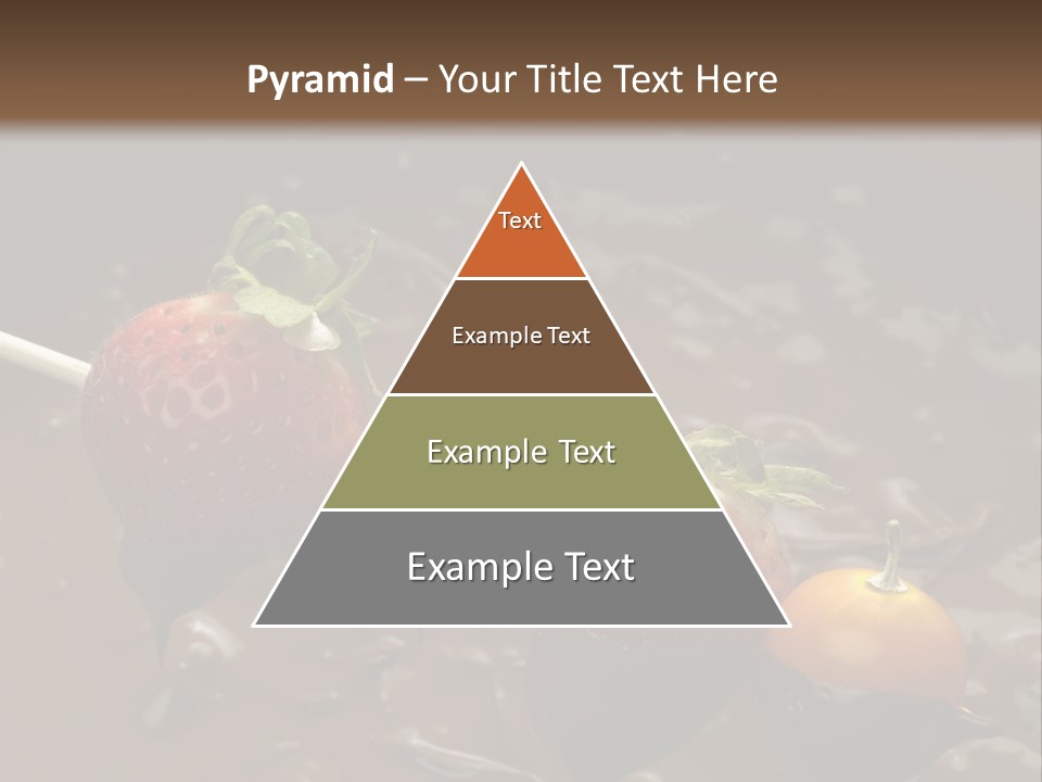 Still Life Chocolate Fondue Strawberries PowerPoint Template