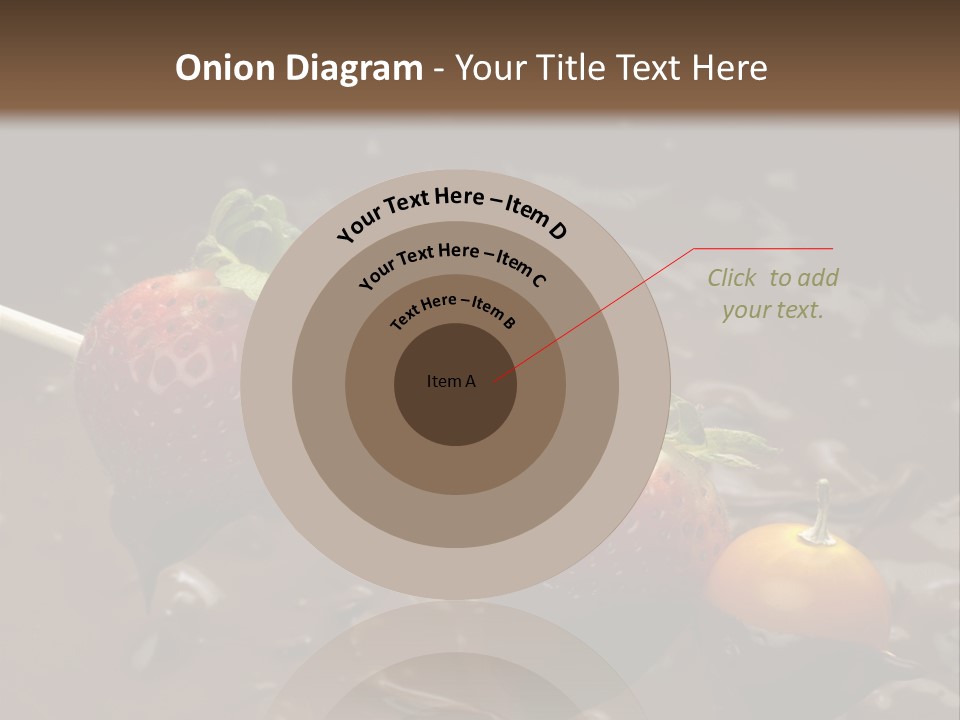 Still Life Chocolate Fondue Strawberries PowerPoint Template