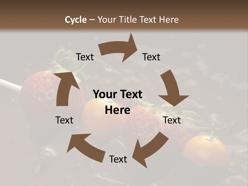 Still Life Chocolate Fondue Strawberries PowerPoint Template