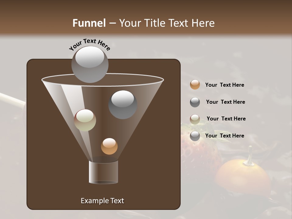 Still Life Chocolate Fondue Strawberries PowerPoint Template