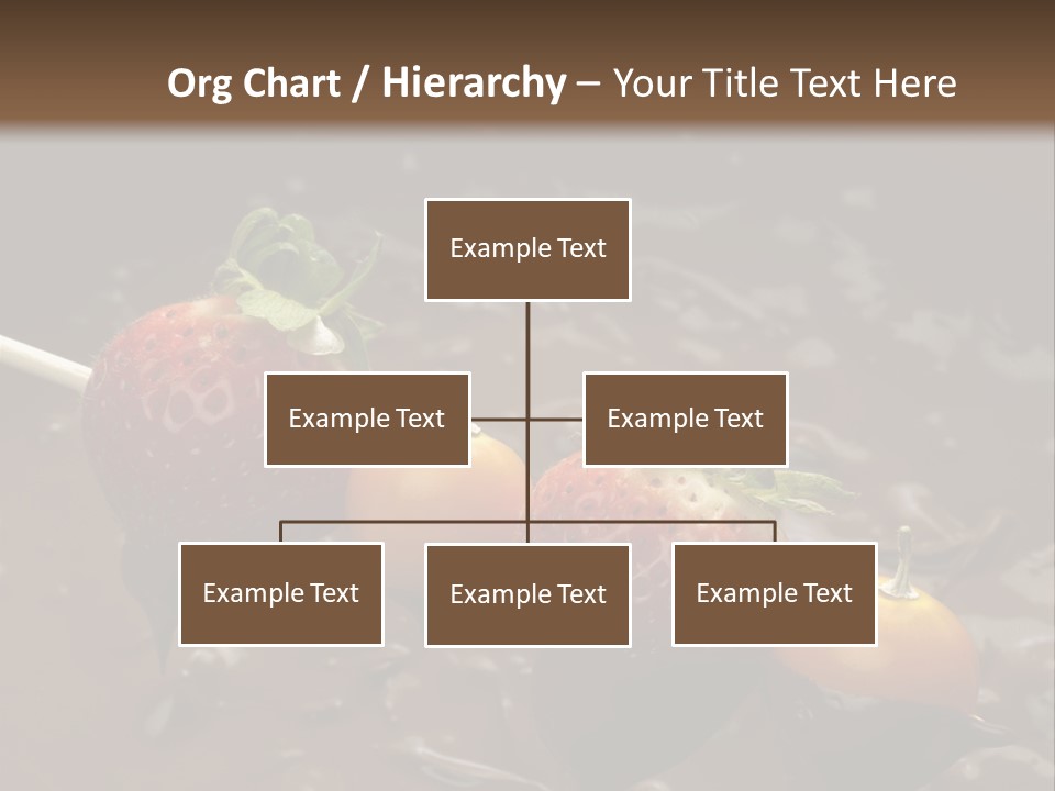 Still Life Chocolate Fondue Strawberries PowerPoint Template
