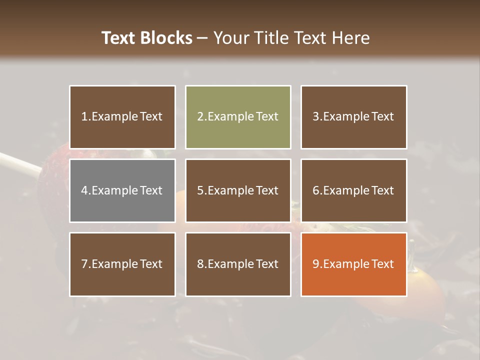 Still Life Chocolate Fondue Strawberries PowerPoint Template