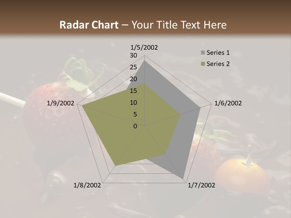 Still Life Chocolate Fondue Strawberries PowerPoint Template