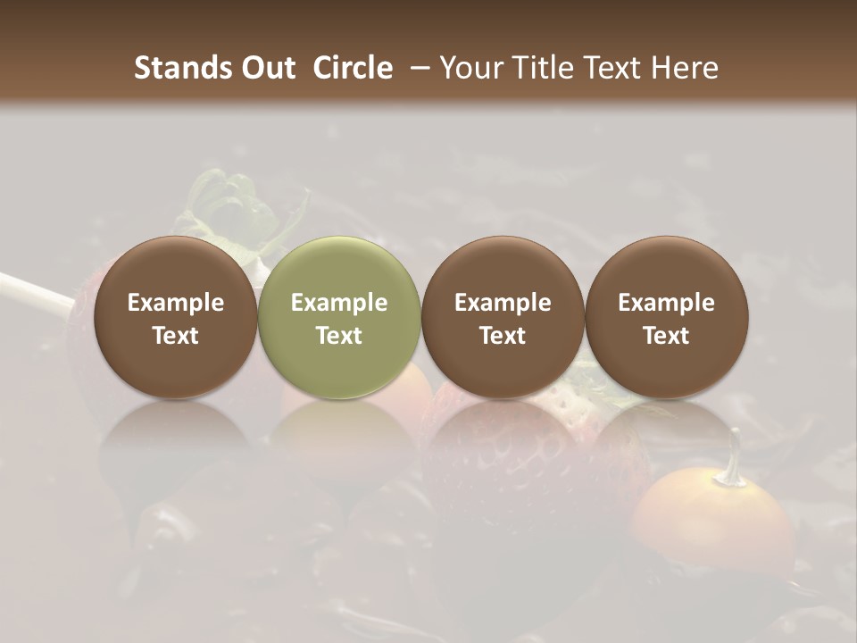 Still Life Chocolate Fondue Strawberries PowerPoint Template