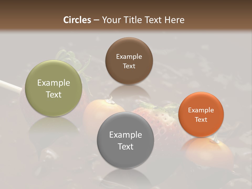 Still Life Chocolate Fondue Strawberries PowerPoint Template