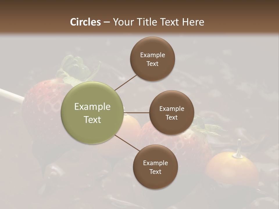 Still Life Chocolate Fondue Strawberries PowerPoint Template