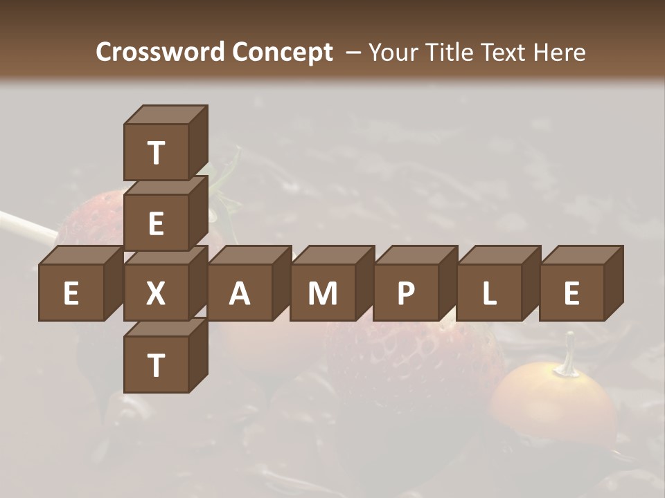 Still Life Chocolate Fondue Strawberries PowerPoint Template