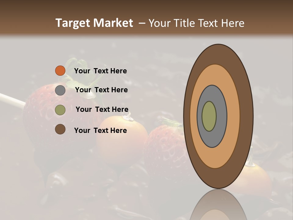Still Life Chocolate Fondue Strawberries PowerPoint Template