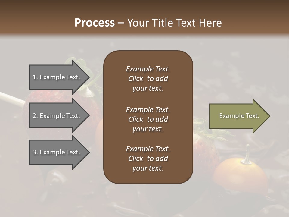 Still Life Chocolate Fondue Strawberries PowerPoint Template