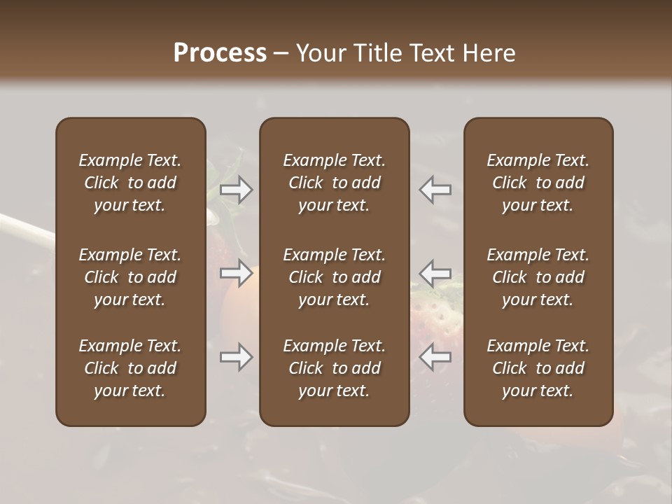 Still Life Chocolate Fondue Strawberries PowerPoint Template