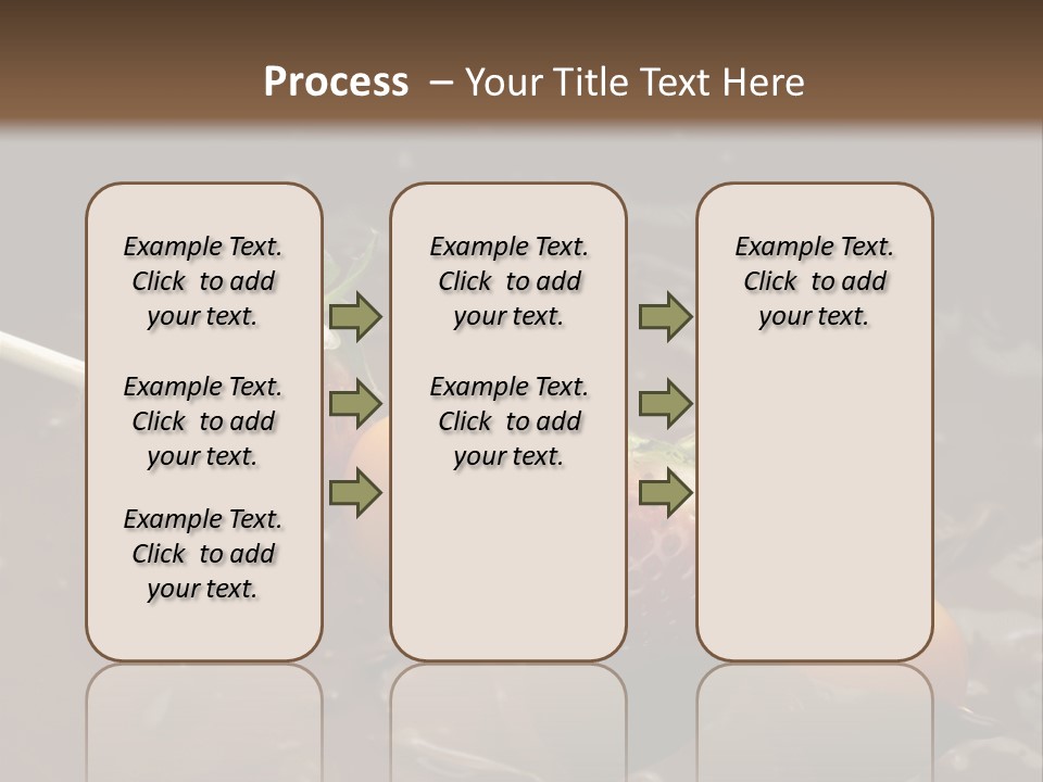 Still Life Chocolate Fondue Strawberries PowerPoint Template