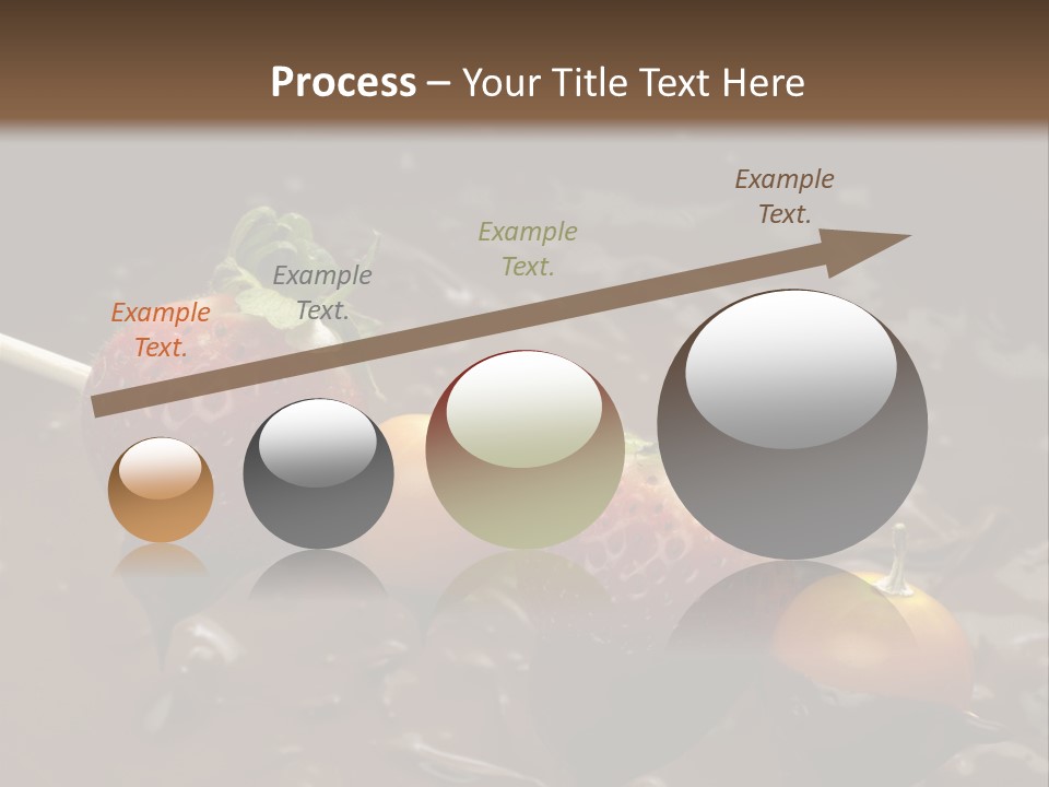 Still Life Chocolate Fondue Strawberries PowerPoint Template