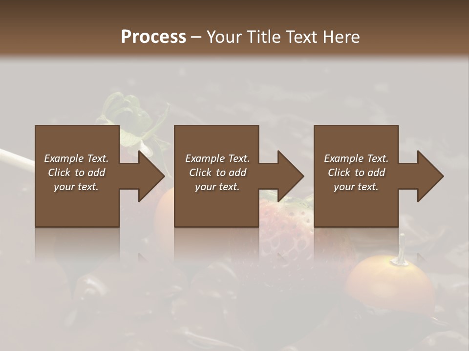 Still Life Chocolate Fondue Strawberries PowerPoint Template