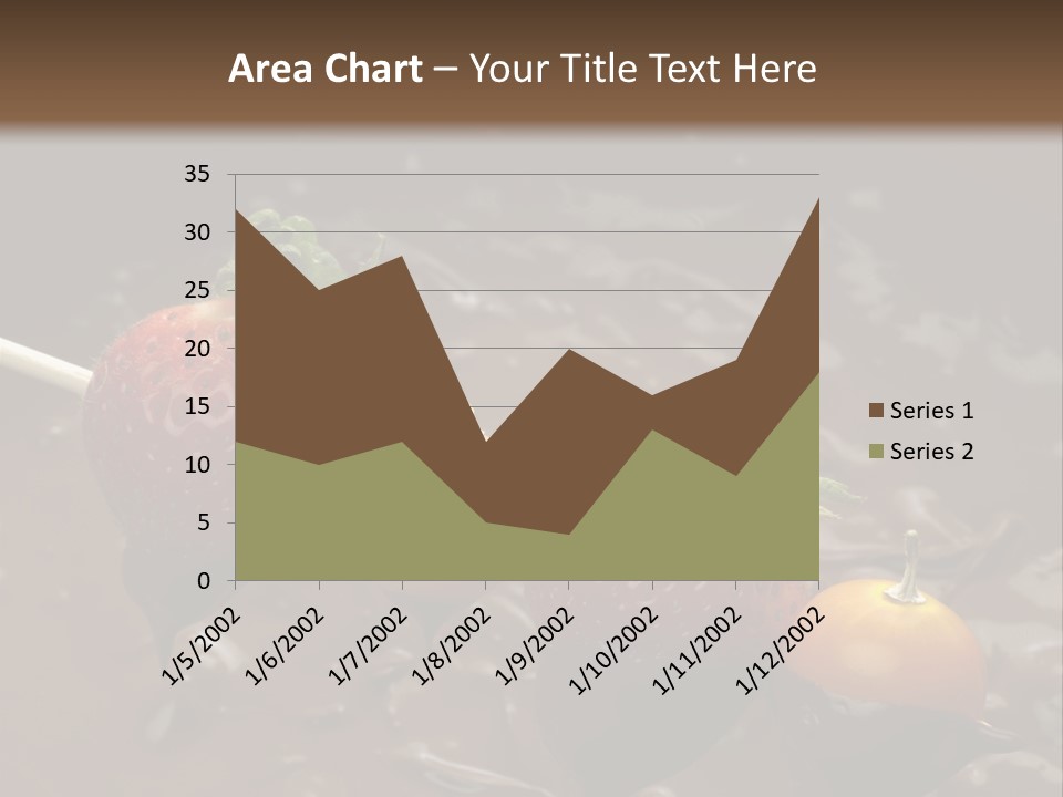 Still Life Chocolate Fondue Strawberries PowerPoint Template