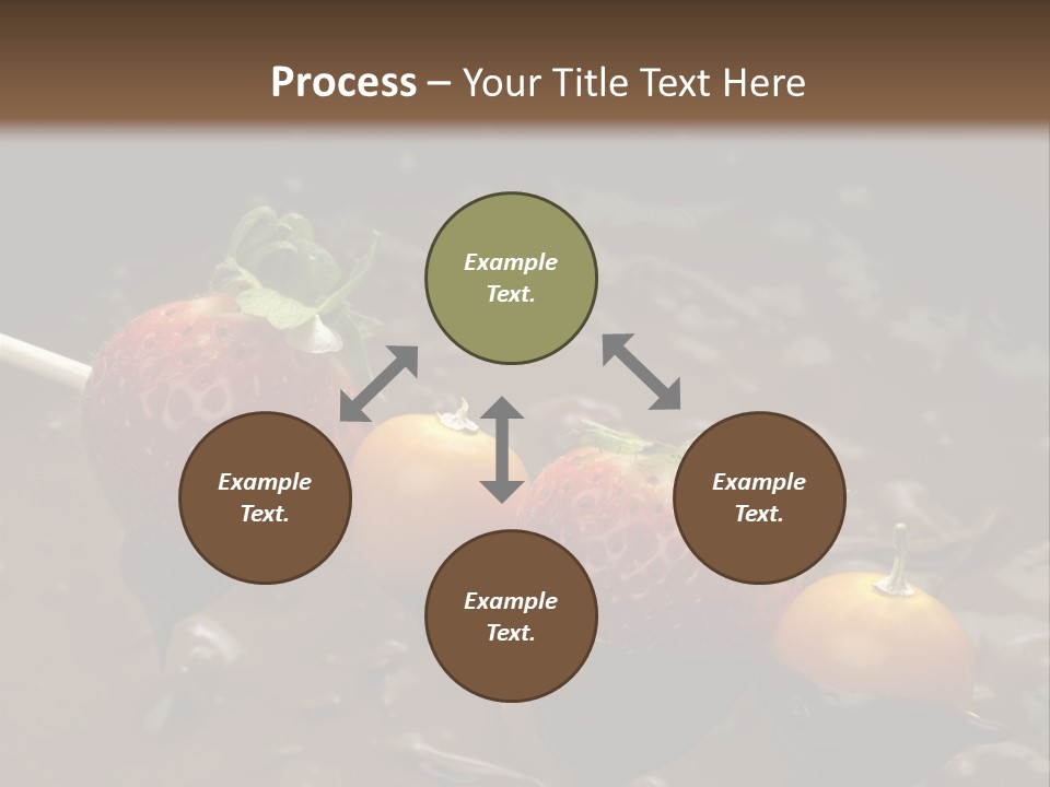 Still Life Chocolate Fondue Strawberries PowerPoint Template