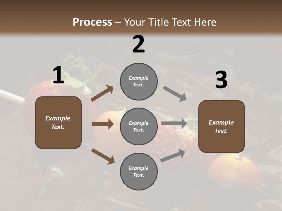 Still Life Chocolate Fondue Strawberries PowerPoint Template