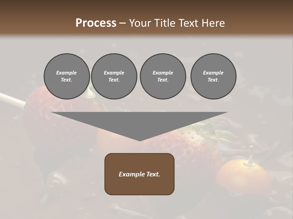 Still Life Chocolate Fondue Strawberries PowerPoint Template