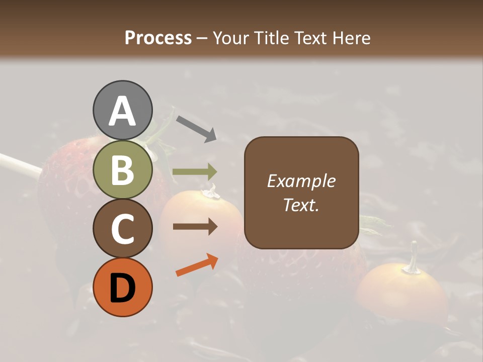 Still Life Chocolate Fondue Strawberries PowerPoint Template
