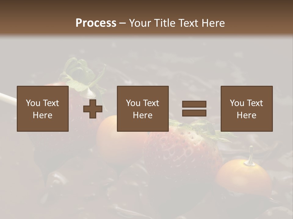 Still Life Chocolate Fondue Strawberries PowerPoint Template