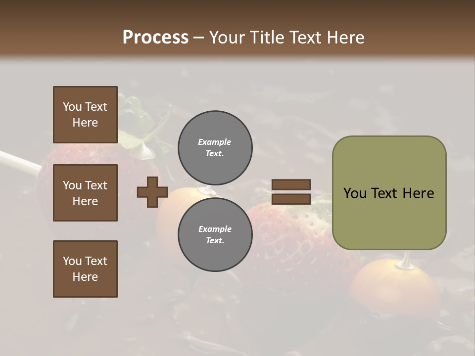 Still Life Chocolate Fondue Strawberries PowerPoint Template