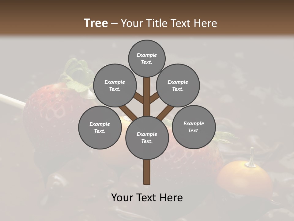 Still Life Chocolate Fondue Strawberries PowerPoint Template