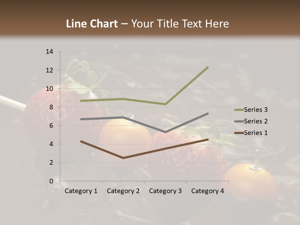 Still Life Chocolate Fondue Strawberries PowerPoint Template
