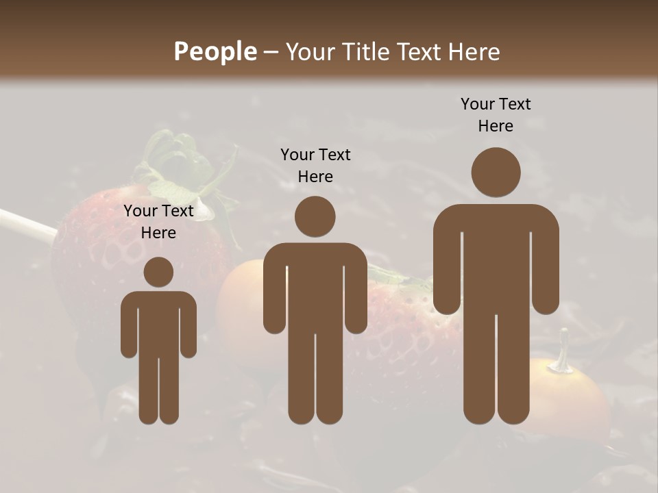 Still Life Chocolate Fondue Strawberries PowerPoint Template