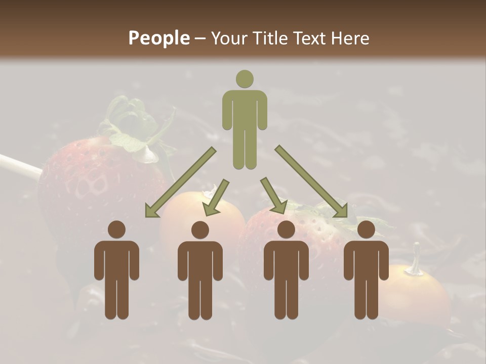 Still Life Chocolate Fondue Strawberries PowerPoint Template