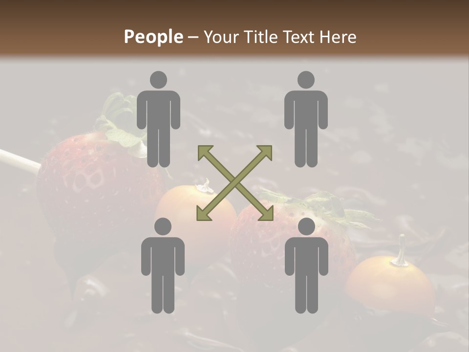 Still Life Chocolate Fondue Strawberries PowerPoint Template