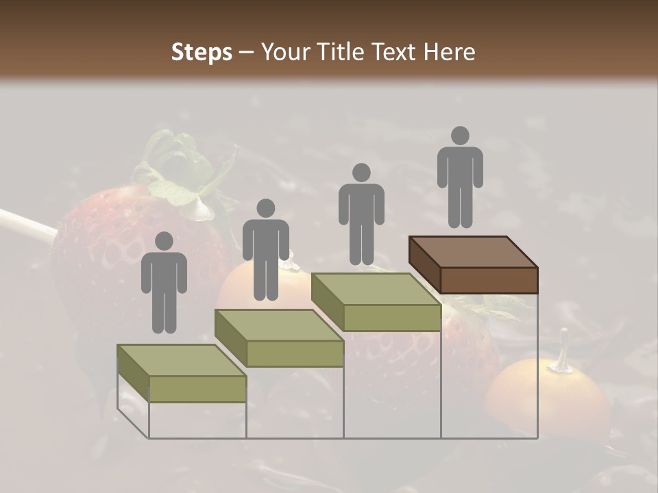 Still Life Chocolate Fondue Strawberries PowerPoint Template
