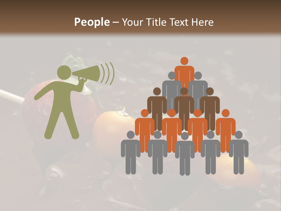 Still Life Chocolate Fondue Strawberries PowerPoint Template