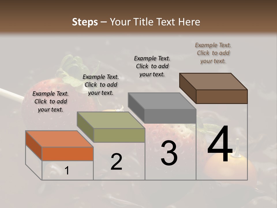 Still Life Chocolate Fondue Strawberries PowerPoint Template