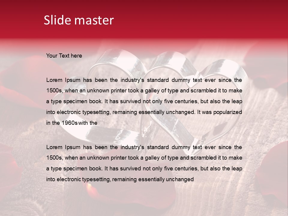 Petal Birthday Rose Petal PowerPoint Template