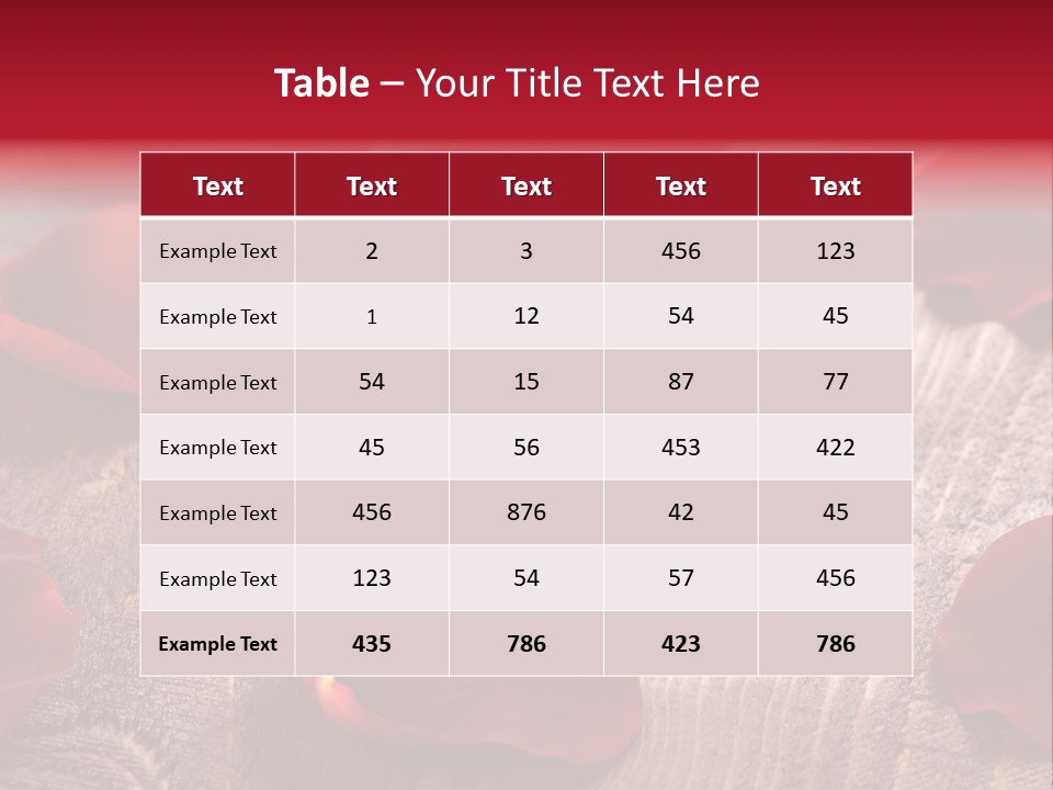 Petal Birthday Rose Petal PowerPoint Template