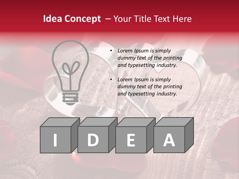 Petal Birthday Rose Petal PowerPoint Template