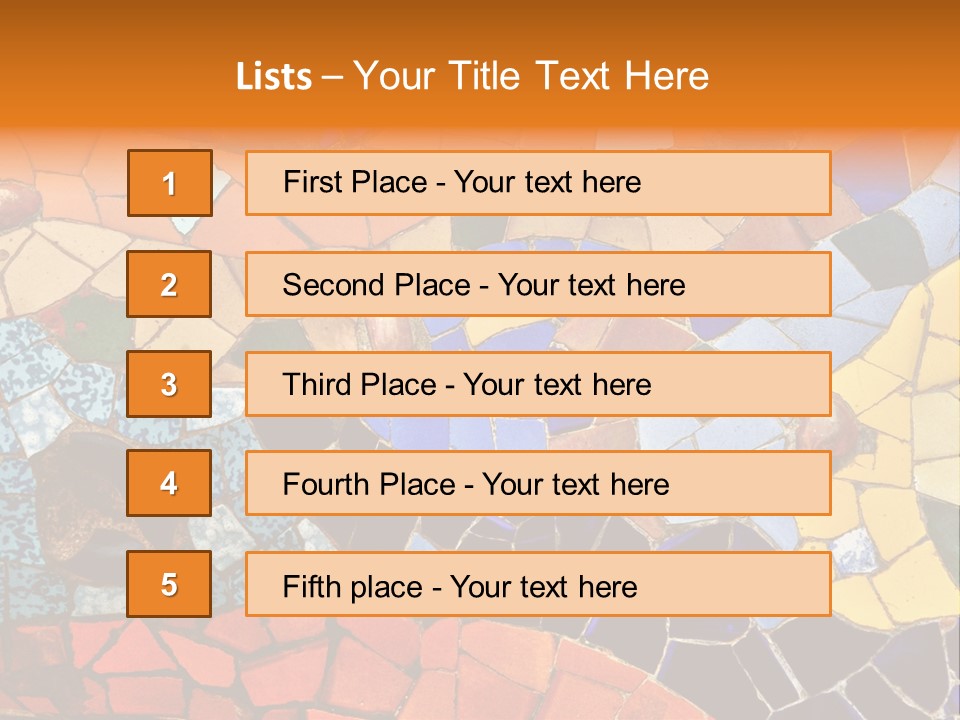 Design Ceramic Gaudi PowerPoint Template