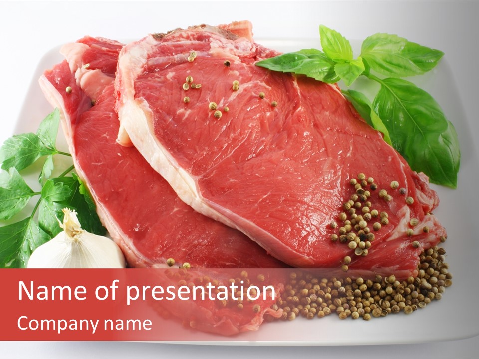 Plate Steak Butcher PowerPoint Template