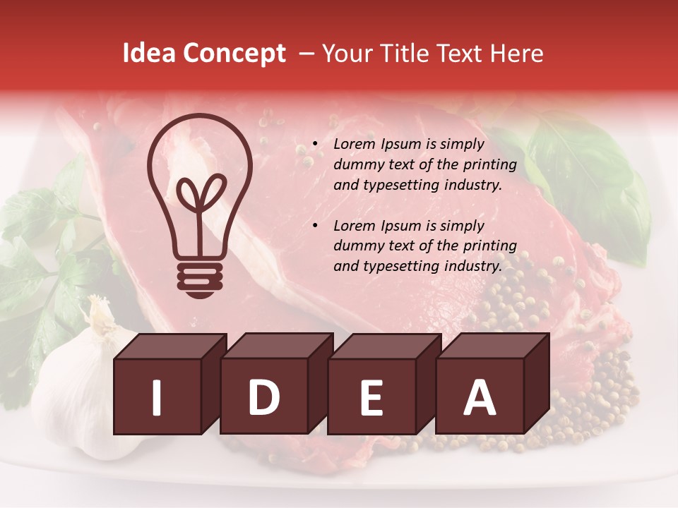 Plate Steak Butcher PowerPoint Template
