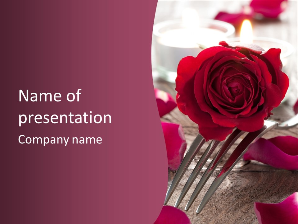 Card Enamoured Romantic PowerPoint Template