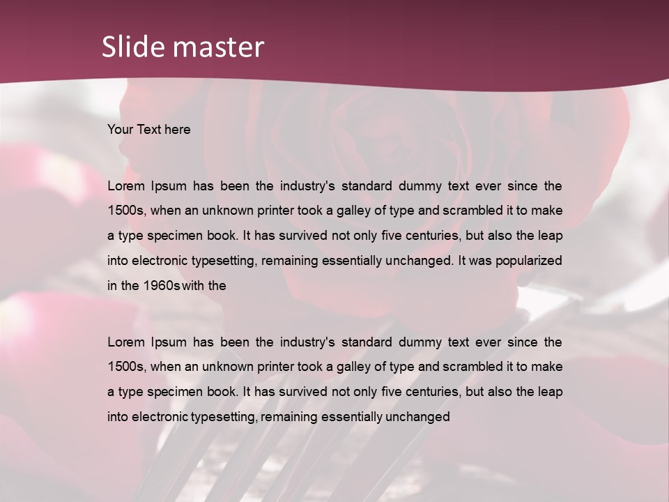 Card Enamoured Romantic PowerPoint Template