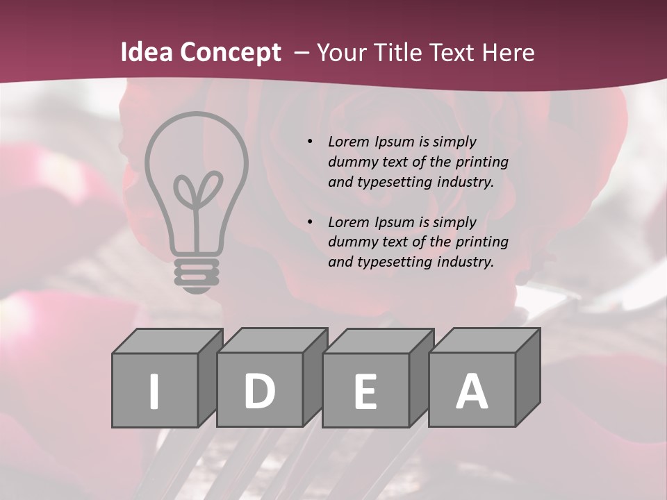 Card Enamoured Romantic PowerPoint Template