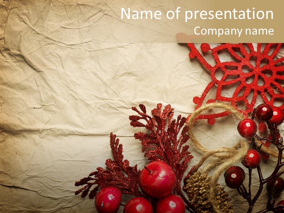 Beautiful Year Gift PowerPoint Template