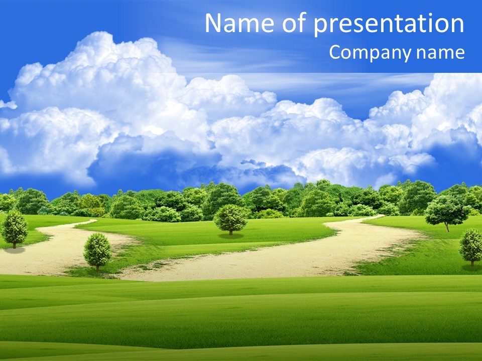 Beautiful Clear Landscape PowerPoint Template