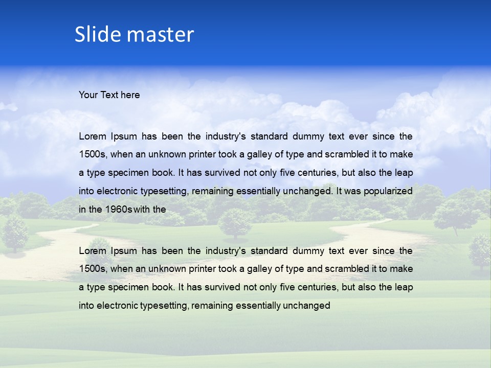 Beautiful Clear Landscape PowerPoint Template