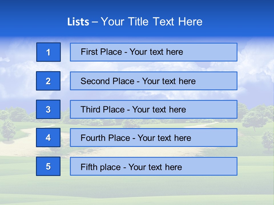 Beautiful Clear Landscape PowerPoint Template