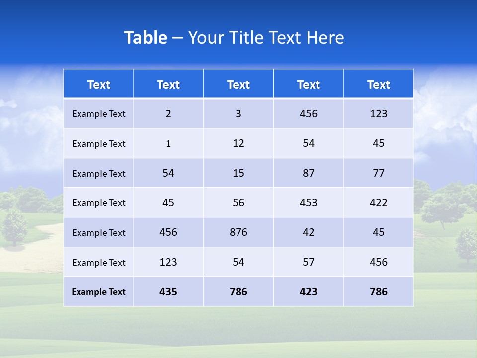 Beautiful Clear Landscape PowerPoint Template
